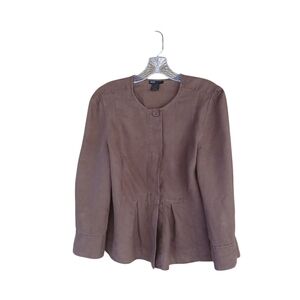 Grace Elements Brown Long Sleeved Linen Blouse 8